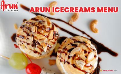 Arun Icecreams India Menu Price