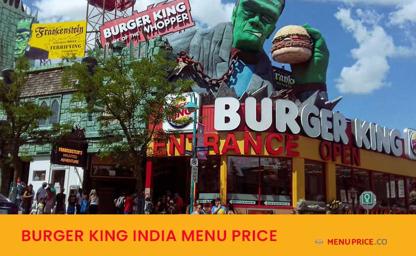 Burger King India Menu Price