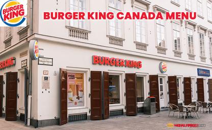 Burger King Canada Menu Price