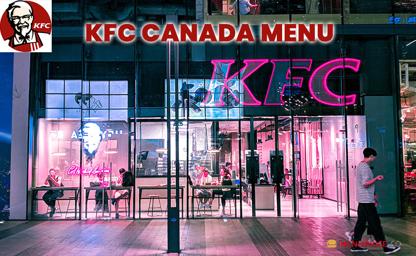 KFC Canada Menu Price