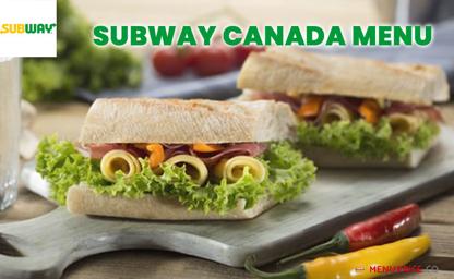 Subway Canada Menu Price