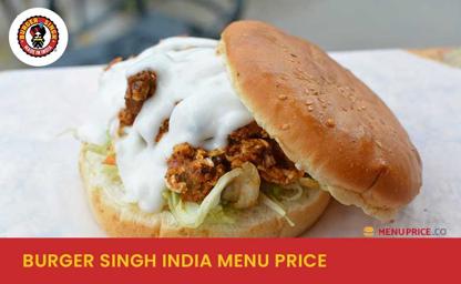 Burger Singh India Menu Price