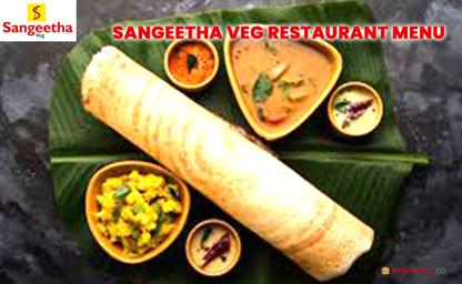 Sangeetha Veg Restaurant India Menu Price