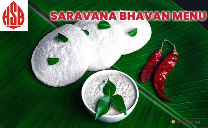 Saravana Bhavan India Menu Price