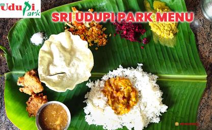 Sri Udupi Park India Menu Price