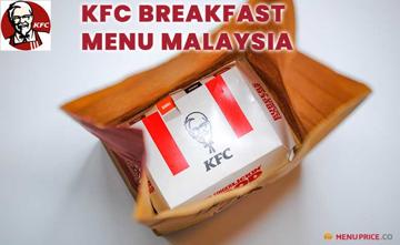 KFC Breakfast Malaysia Menu Price
