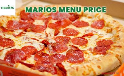 Marios Philippines Menu Price