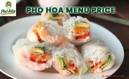 Pho Hoa Philippines Menu Price