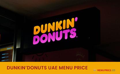 Dunkin Donuts UAE Menu Price