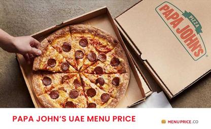 Papa John's Pizza UAE Menu Price