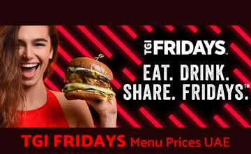 TGI Fridays UAE Menu Price