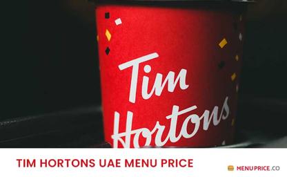 Tim Hortons UAE Menu Price